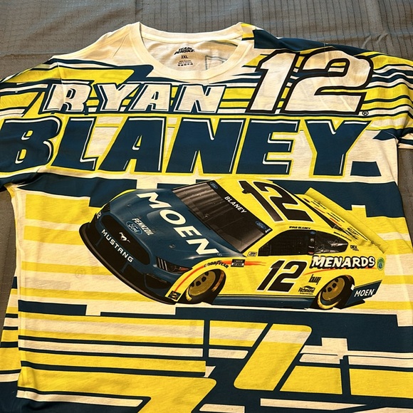 NASCAR Ryan Blaney Graphic Tee. 2019 MENARDS/Moen Ford Mustang size XXL - Picture 2 of 5